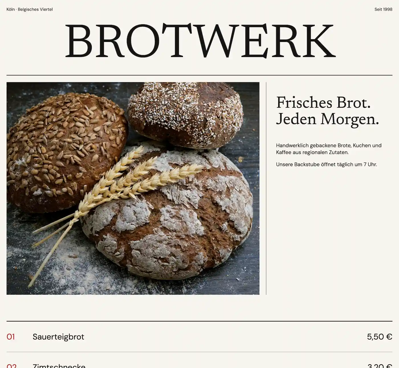 Brotwerk Website Screenshot 1