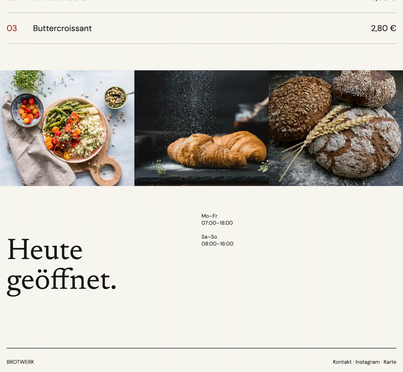 Brotwerk Website Screenshot 2