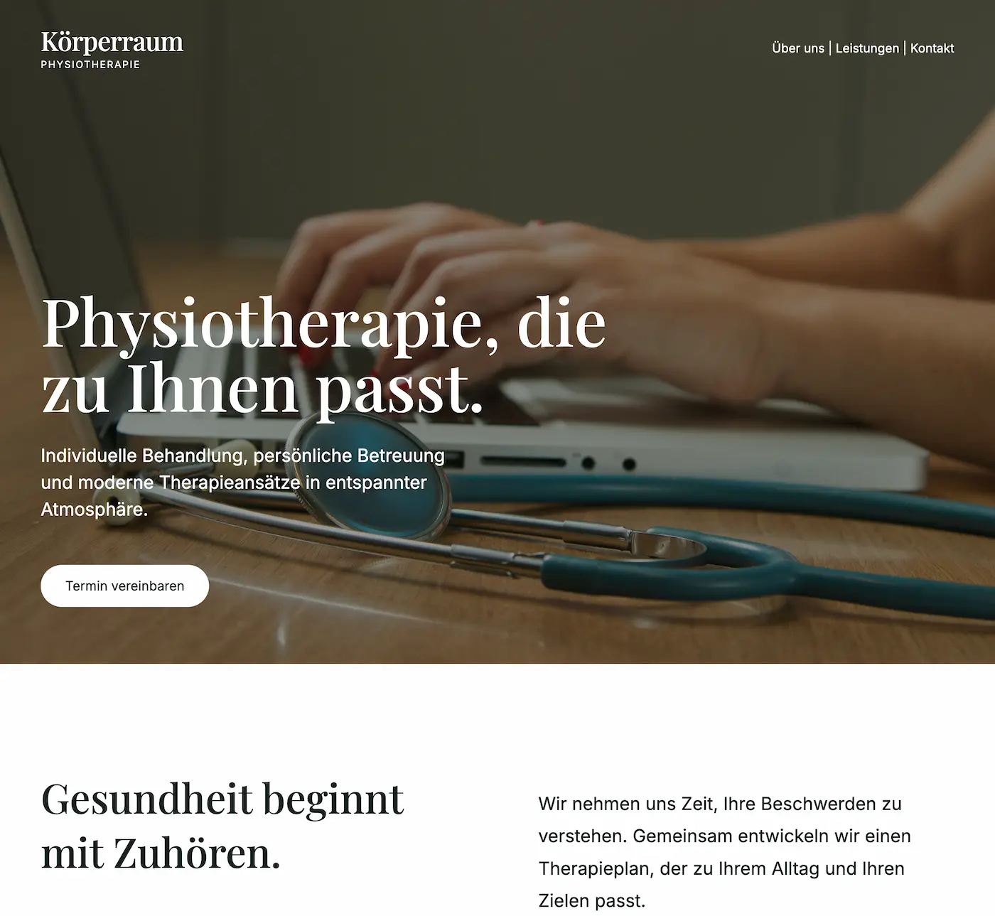 Körperraum Website Screenshot 1
